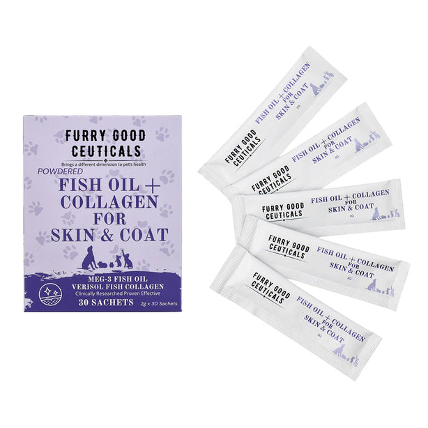 Powdered Fish Oil & Collagen for Skin and Coat | Dogs and Cats