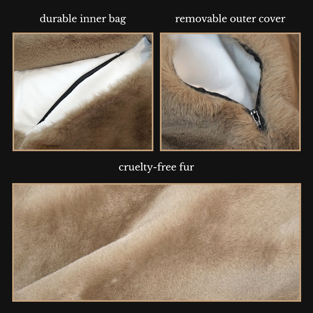 Arcadian - Cruelty-Free Fur SoftRock Living Bean Bag