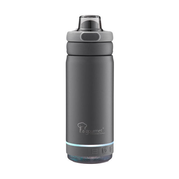 La Gourmet Hydrotune 350ML Thermal Bottle with Bluetooth Speaker - Grey
