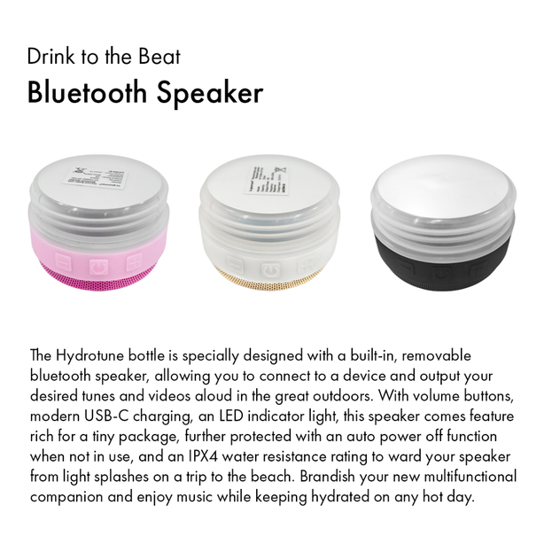 La Gourmet Hydrotune 350ML Thermal Bottle with Bluetooth Speaker - Grey