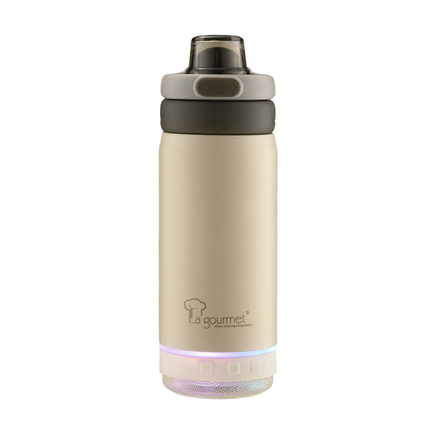La Gourmet Hydrotune 350ML Thermal Bottle with Bluetooth Speaker - Beige