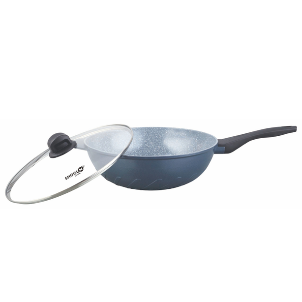 La gourmet Shogun Kyoto Ceragan 32cm Wok with Cover (Induction) - New