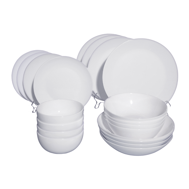 La Gourmet Pearl Luxe 20 Pcs Dinnerware Set - White