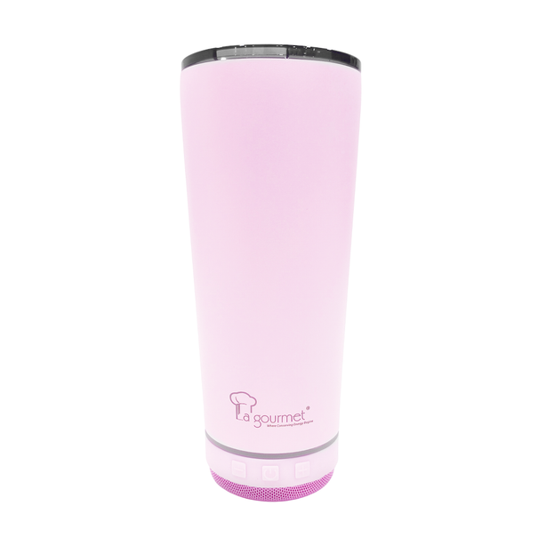 La Gourmet Hydrotune 600ML Thermal Mug with Bluetooth Speaker - Pink