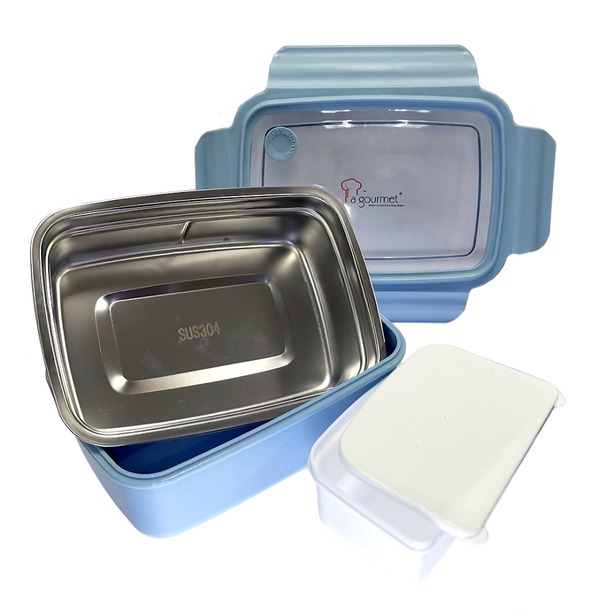 La Gourmet Sassy 800ML Rectangular Lunch Box - Pink