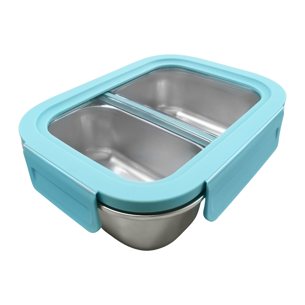 La Gourmet Inox 316 Stainless Steel 1000ml Lunch Box with Divider - Blue
