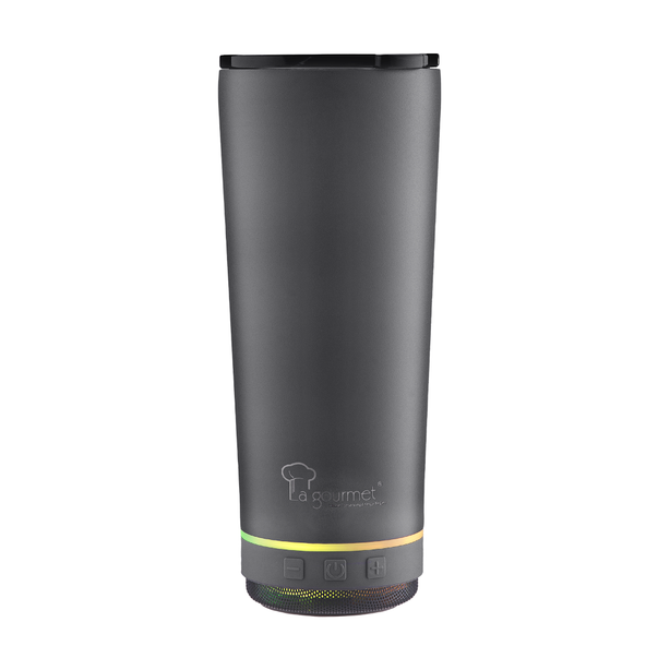 La Gourmet Hydrotune 600ML Thermal Mug with Bluetooth Speaker - Grey