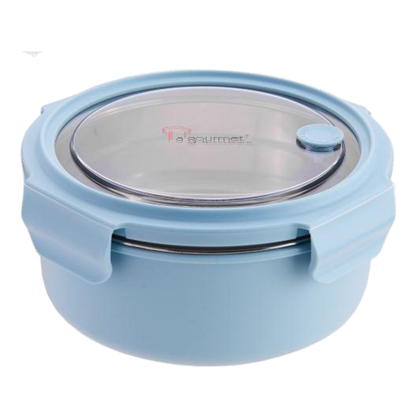 La gourmet Sassy Collection 1000ml Lunch Box Round - Blue