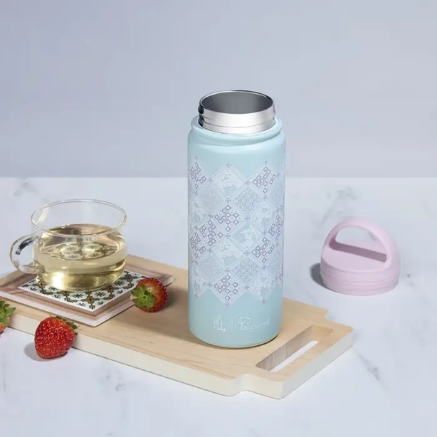 La Gourmet Emerald Hill Collection 600ml Thermal Bottle + Emerald Hill Collection Umbrella