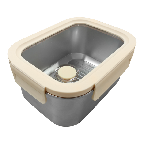 La Gourmet Inox 316 Stainless Steel 2000ml Lunch Box - Cream