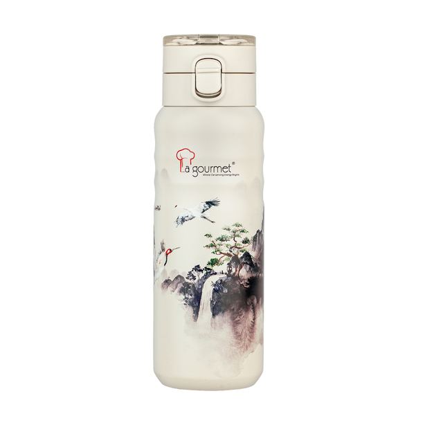 La Gourmet Vintage 710ml Thermal One Touch - Milk Tea