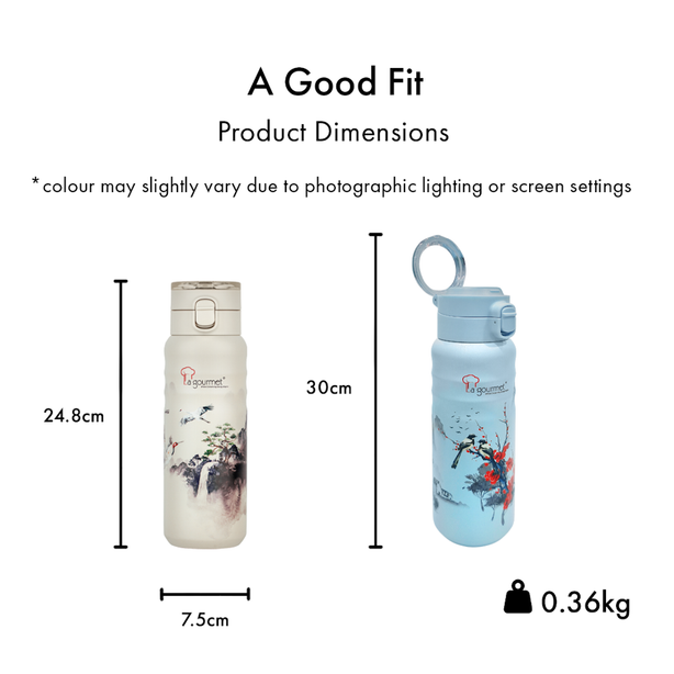 La Gourmet Vintage 710ml Thermal One Touch - Milk Tea