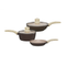 Shogun Mini2 5 Pcs Set - Matte Brown (16cm Frypan, 16cm Saucepan, 20cm Wok)