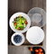 La Gourmet Pearl Luxe 3 Pieces Bowl Set with Lid - White