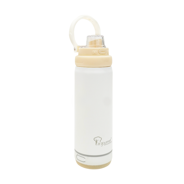 La Gourmet Hydrotune 500ML Thermal Bottle with Bluetooth Speaker - White