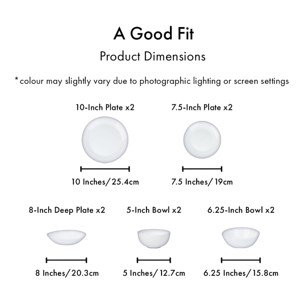 La Gourmet Pearl Luxe 10 Pcs Dinnerware Set - White