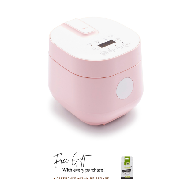 GreenChef Go Grains! Rice & Grains Cooker – Pink+ GreenPan Melamine Sponge