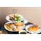 La Gourmet Pearl Luxe 2 Tier Cake Stand - White