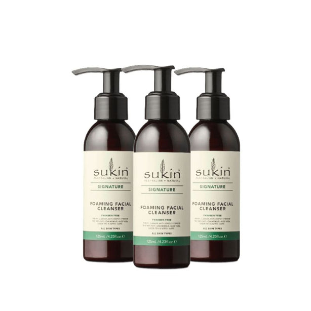 Sukin Signature Foaming Facial Cleanser 125ml (Bundle of 3)