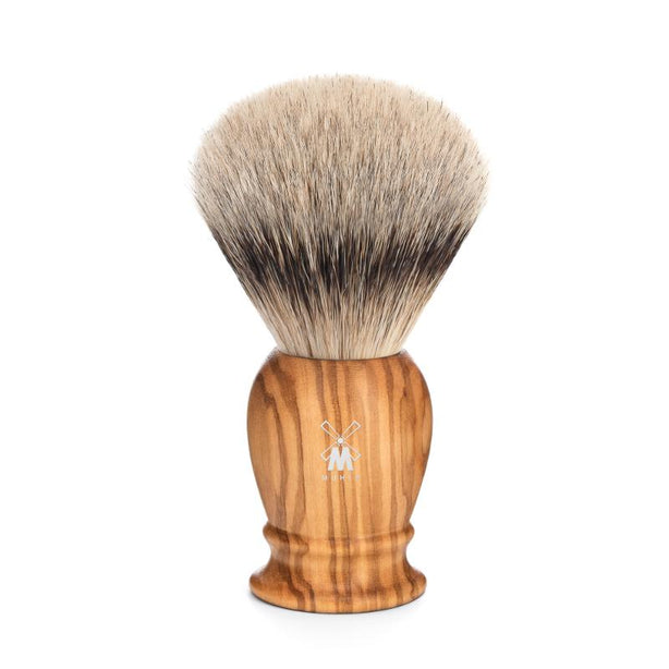 MUHLE Classic, Olive Wood, Size L 23mm Silvertip Badger Shaving Brush