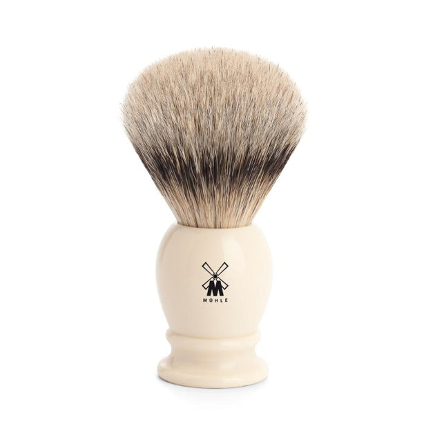 MUHLE Classic, High-Grade Resin Ivory, Size L 23mm Silvertip Badger Shaving Brush