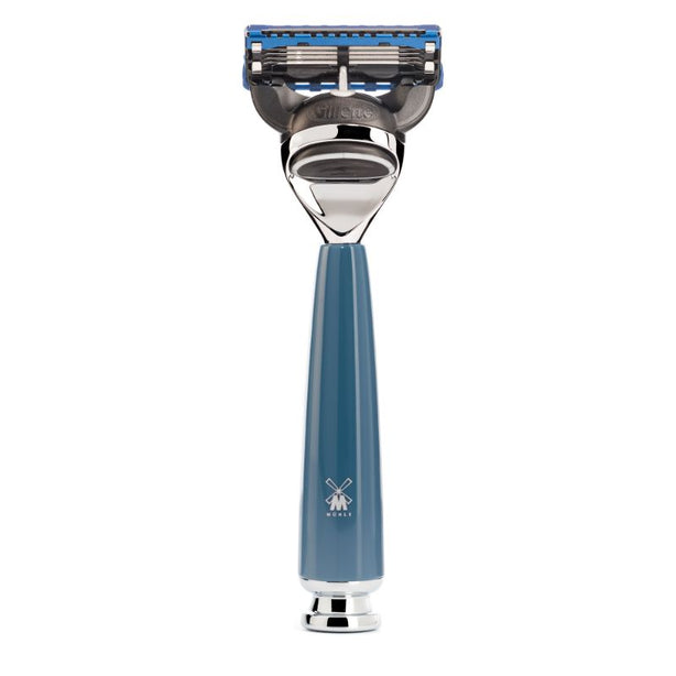 MUHLE Rytmo, Petrol, Shaving Set with bowl, Safety Razor & Pure Badger Shaving Brush