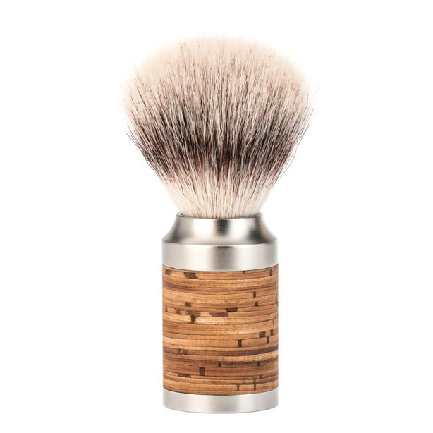 MUHLE Rocca, Stainless Steel Birch Bark, Silvertip Fibre® Shaving Brush