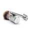 MUHLE Traditional, Chrome-plated Metal, Shaving Set - Open Comb Safety Razor, Silvertip Badger Brush