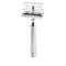 MUHLE Traditional, Chrome-plated Metal, Shaving Set - Open Comb Safety Razor, Silvertip Badger Brush