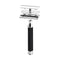 MUHLE Traditional, Chrome-plated Metal Black, Shaving Set - Safety Razor, Silvertip Fibre® Shaving Brush