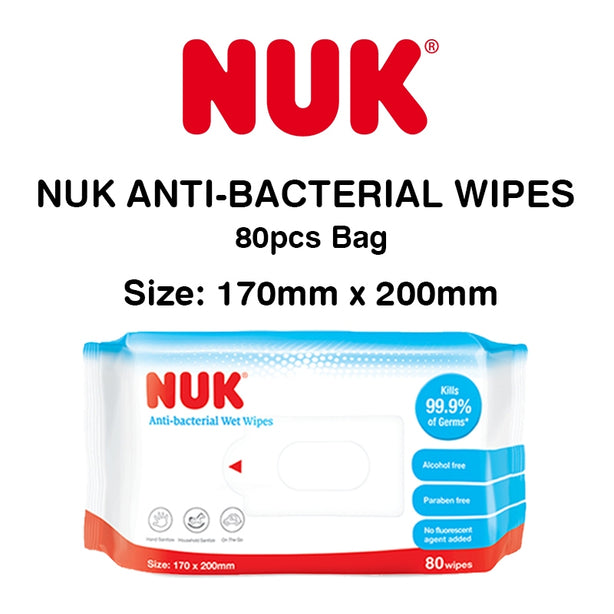 NUK Anti Bacterial Wipes 80pcs x 3  | Bundle of 2