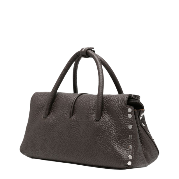 Dotta Centauro Small Calfskin Top-Handle Bag - Brown S.ZENO