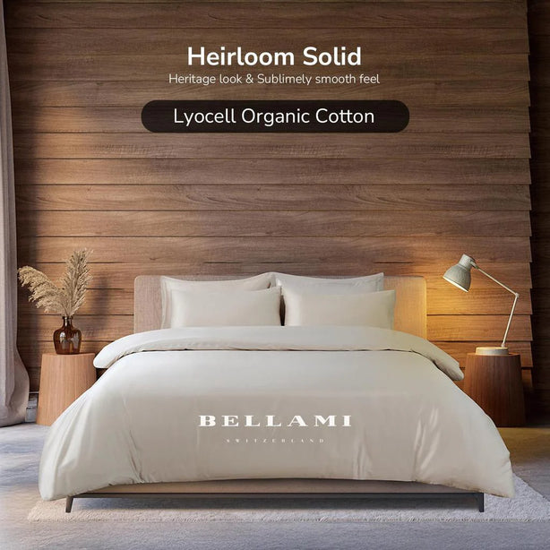 Bellami Heirloom Basic Solid 2.0 1300TC Tencel Organic Cotton Bedding Set