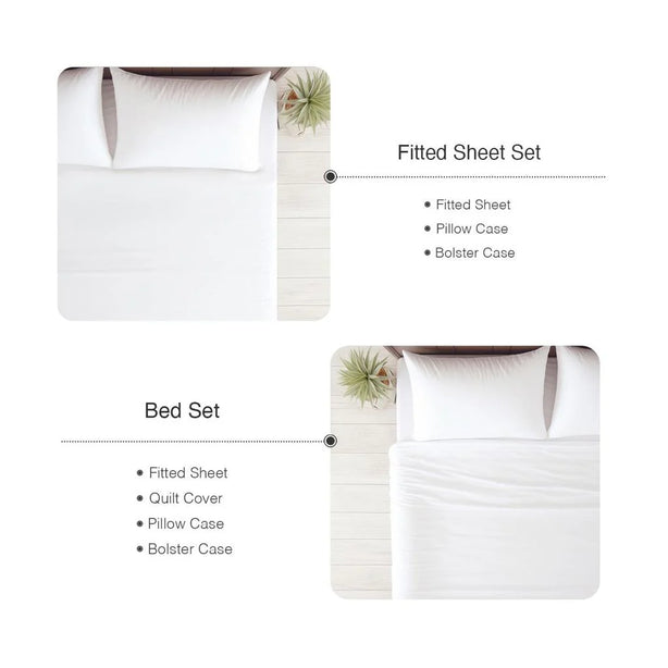 Bellami Heirloom Basic Solid 2.0 1300TC Tencel Organic Cotton Bedding Set