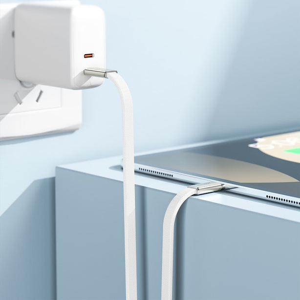 Acefast C24-01 Ultra-Thin Charging Data Cable USB-C to Lightning (1.2m) - White