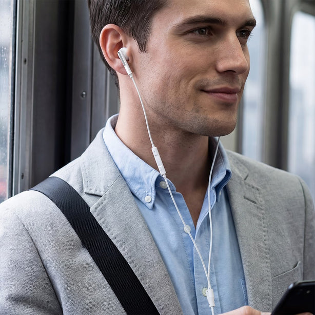 Acefast L14 3.5mm Semi-In-Ear Wired Earphones With Mic - White