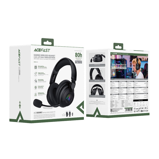 Acefast H15 Gaming Wireless Headset - Black