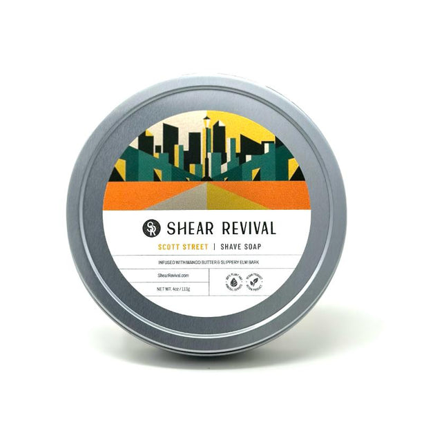 Shear Revival Scott Street Shave Soap - Oakmoss & Orange 113g