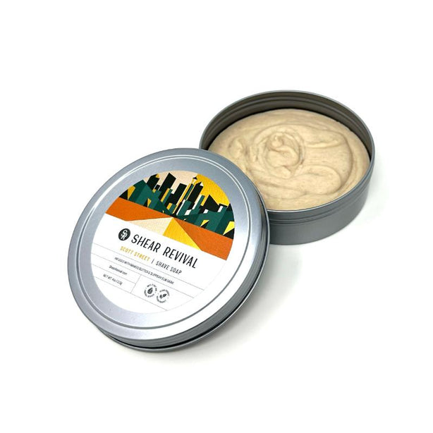 Shear Revival Scott Street Shave Soap - Oakmoss & Orange 113g