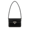 Rockstud Leather Shoulder Bag - Black