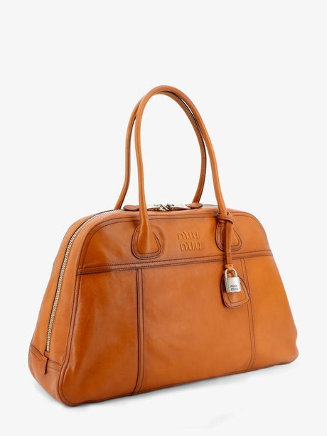Miu Miu Vivant leather handbag - Cognac