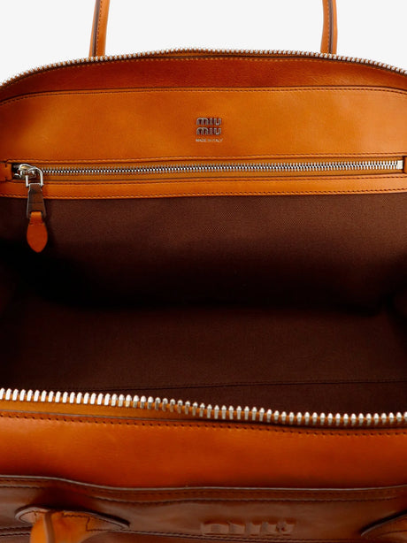 Miu Miu Vivant leather handbag - Cognac