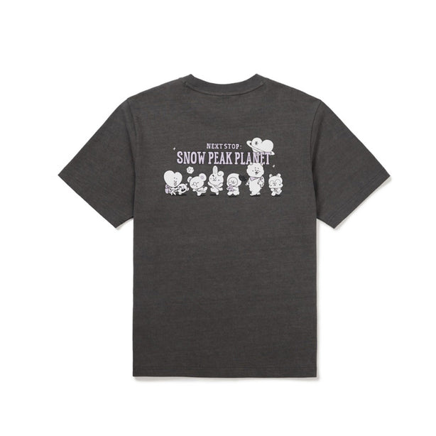 BT21 Graphic Short Sleeve T-Shirt Dark Charcoale(International Shipping)