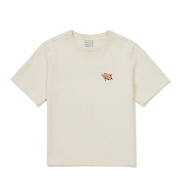 BT21 Women Semi Crop Short Sleeve T-Shirt Pastel Yellow(International Shipping)