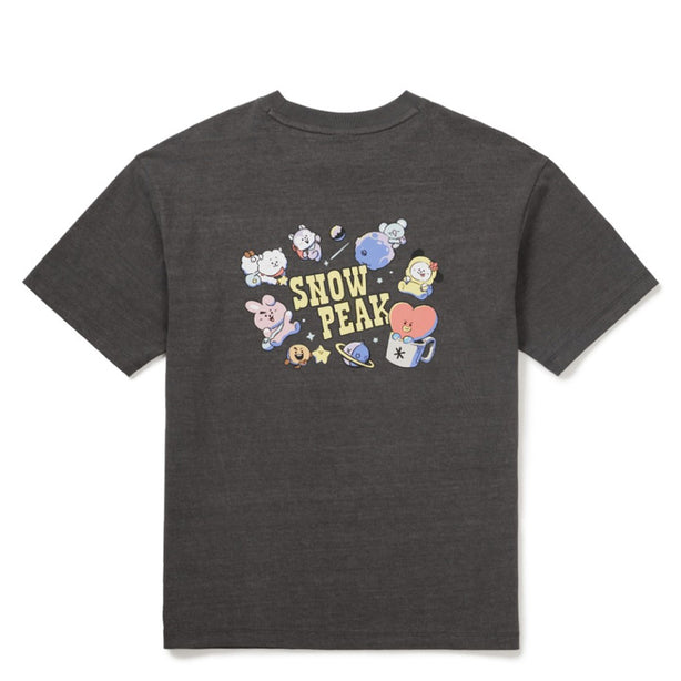 BT21 Women Graphic Short Sleeve T-Shirt Dark Charcoal(International Shipping)