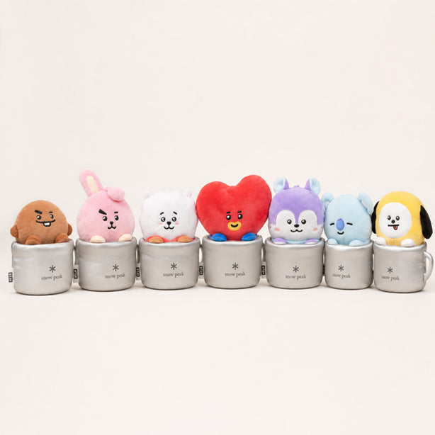 BT21 x Snow Peak 7-Piece Plush Cup Holder Set(International Shipping)