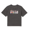 BT21 Women Semi Crop Short Sleeve T-Shirt Dark Charcoal(International Shipping)
