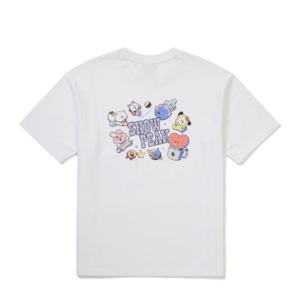 BT21 Women Graphic Short Sleeve T-Shirt White(International Shipping)