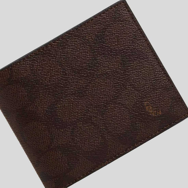 COACH Men's 3 In 1 Wallet In Signature Canvas Mahogany Multi PRINT VARIES RS-CX209