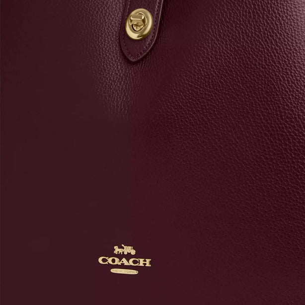 COACH Hadley Large Shoulder Bag Dark Wine RS-CCD65
